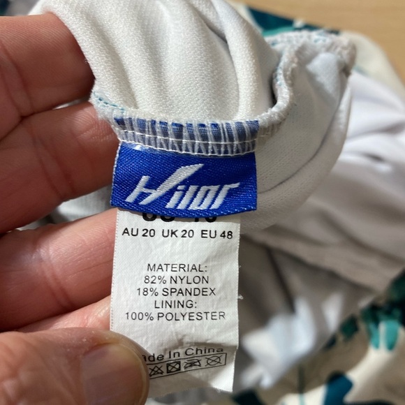 Hilor Tropical Leaf One-Shoulder Swimsuit 16 (MO) - Picture 9 of 9